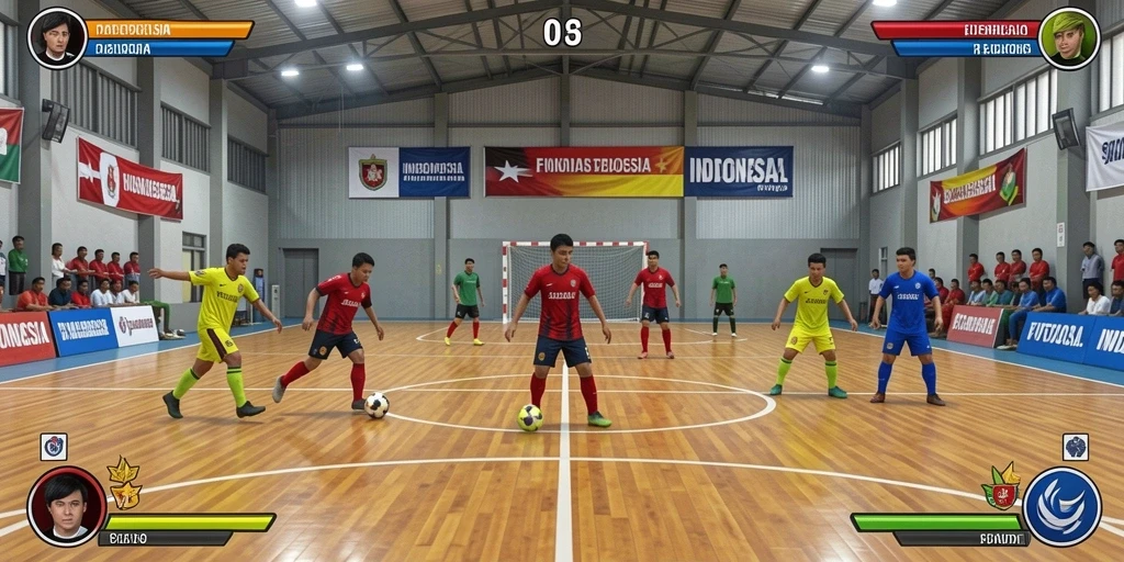 Gambar turnamen dengan pemain yang bersaing untuk hadiah.